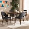 Baxton Studio Wesley Dark Grey Upholstered Walnut Finished Wood 5-Piece Dining Set 144-7944-7946 - alternate 2